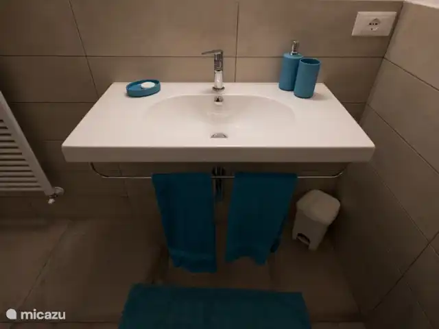 villa huren in Italië, Ligurië, Plodio – Ruime villa tussen zee en wijnstreek Badkamer boven