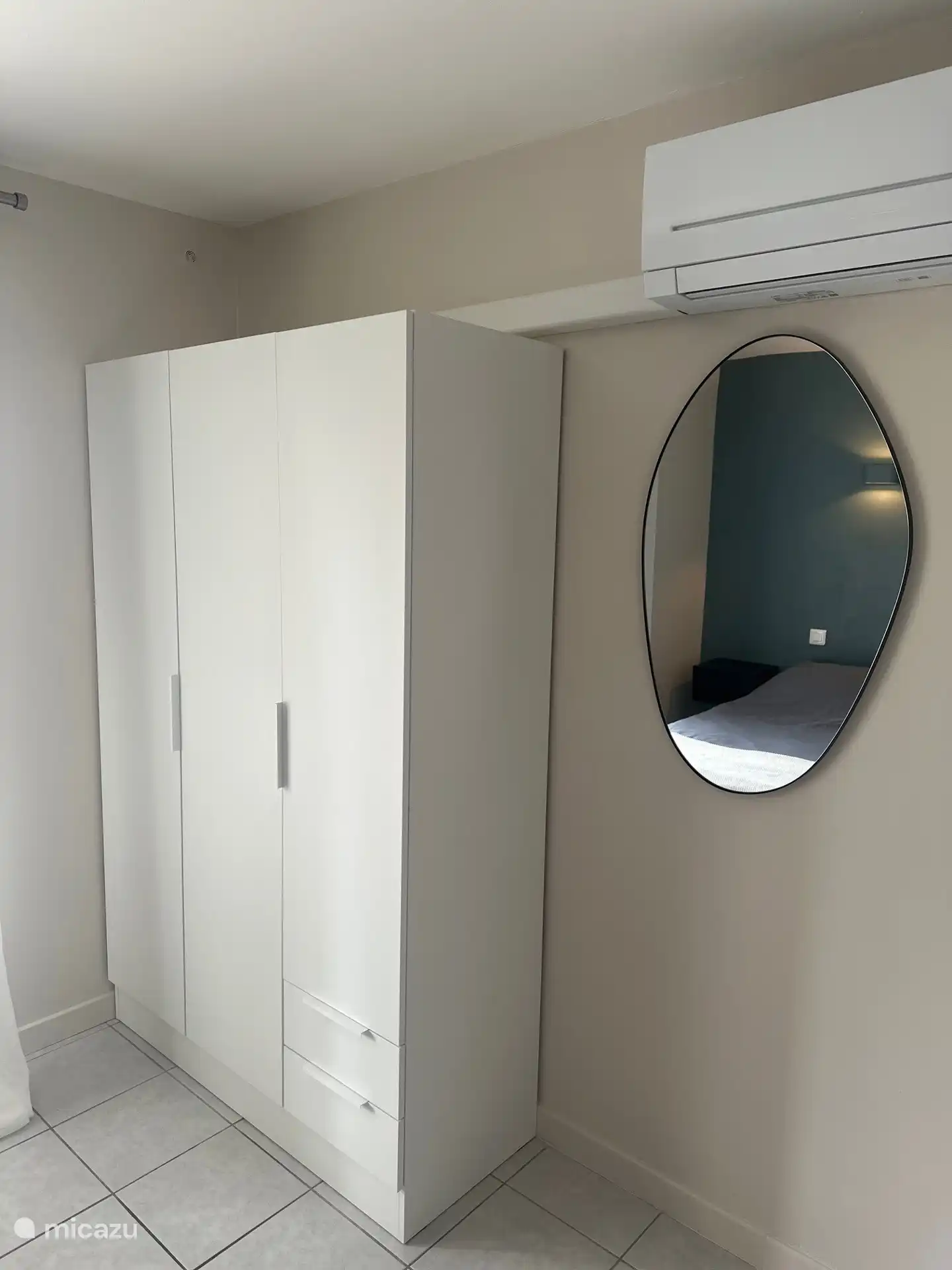Slaapkamer met twee 1-persoonsbedden