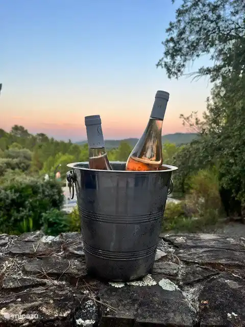 Genießen Sie abends ein schönes Glas Wein.