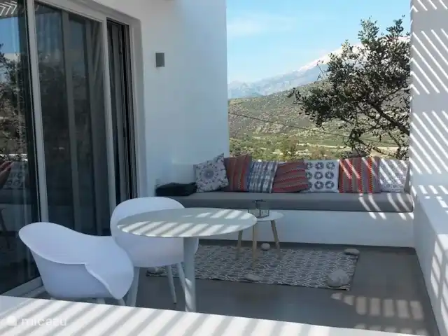 Galini Breeze Studio | Grèce, Crète, Agia Galini - maison de vacances Terrasse privée avec portes coulissantes vers votre studio