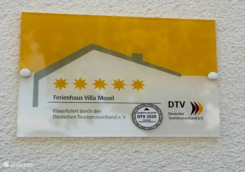 De Villa heeft van de Deutsche Toerist Verein een 5 sterren waardering gekregen.