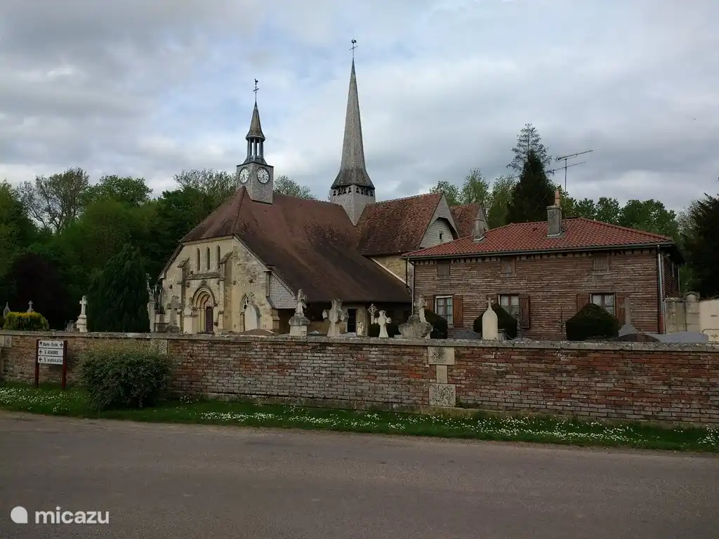 One of the many medieval half-timbered churches that the region is rich in. This is the church of Puellemontier, about 2 kilometers away from your house.