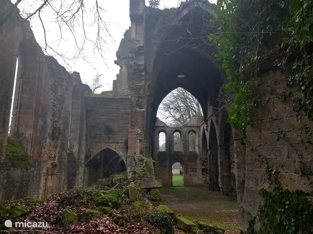 The ruin of the Abbey of Trois Fontaines. Founded around 1130 by the Cistercian monk / abbot Bernard. He would now be compared to Mandela. They have mined large parts of North-East France. The abbey was destroyed during the French revolution.
