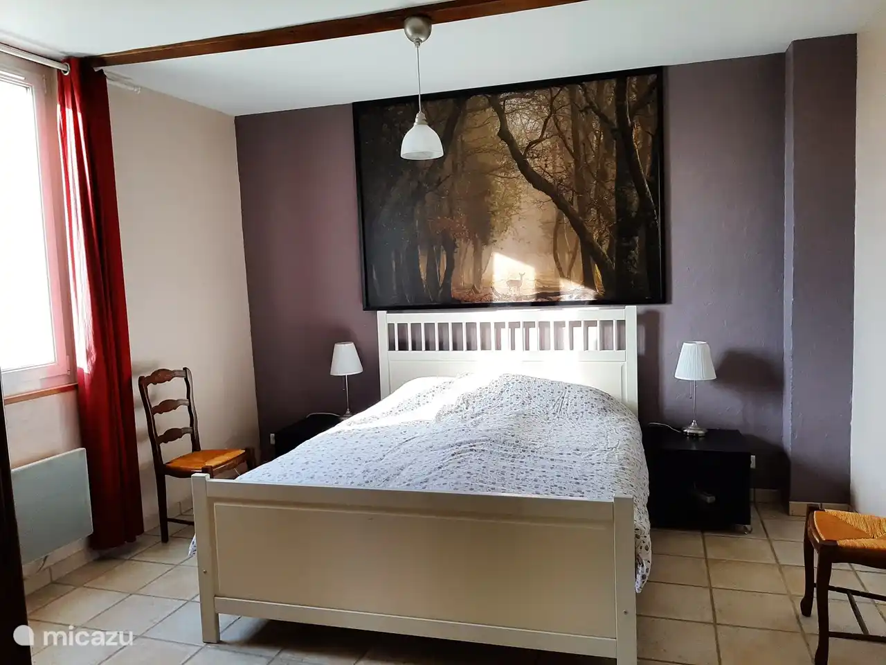 The bedroom on the ground floor