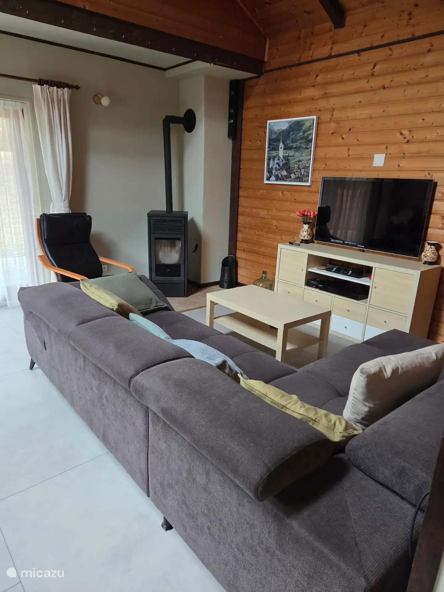 Zithoek met pelletkachel