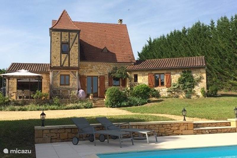 Ferienwohnung Frankreich, Dordogne, Saint-Pompon  Ferienhaus Le Coquelicot - mit beheiztem Pool