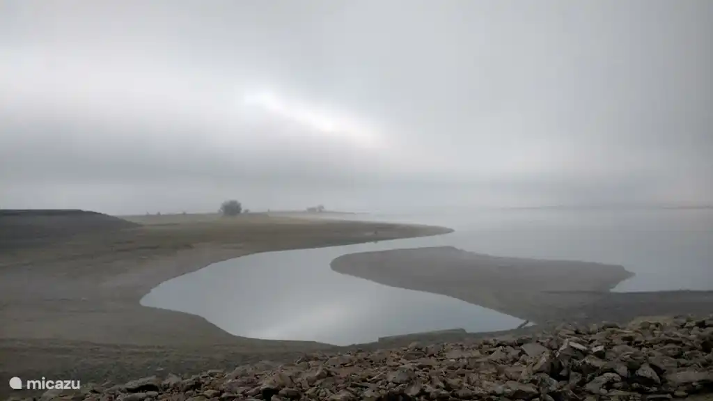Der Lac du Der im Januar. Von Oktober bis Februar ist ein großer Teil dieses künstlichen Sees trocken. Ab dem Frühling ist es mit Wasser de Marne gefüllt, um den Wasserstand in Paris und Umgebung sicher zu halten.
