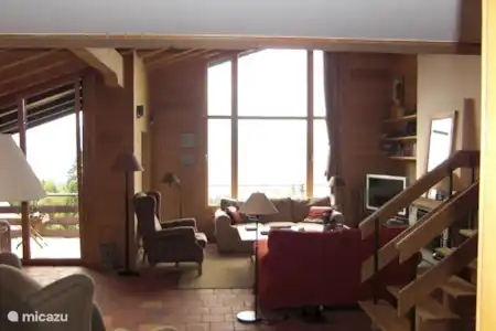 Vakantiehuis Zwitserland, Vaud, Gryon/Villars Sur Ollon penthouse Schuss Zit-eetkamer