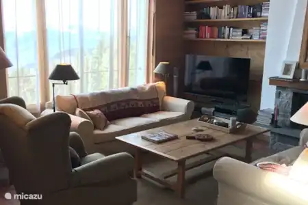 Vakantiehuis Zwitserland, Vaud, Gryon/Villars Sur Ollon penthouse Schuss living