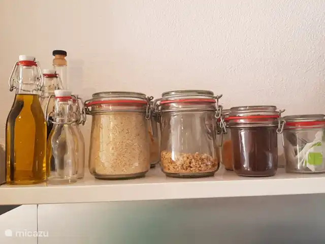 Location de Vacances Espagne, Costa del Sol, Mijas Golf, appartement - Casa Juapa huile, vinaigre, poivre, sel, sucre, café, thé en stock.