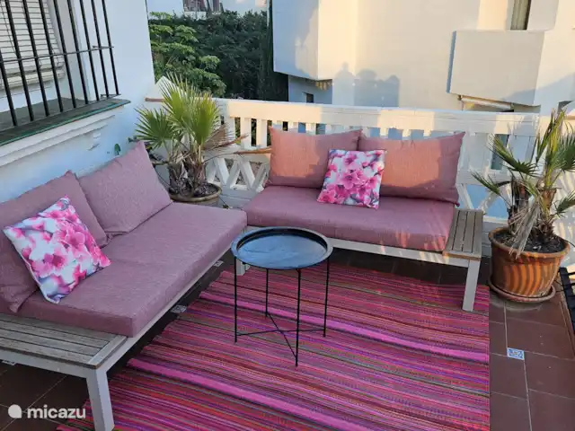 Location de Vacances Espagne, Costa del Sol, Mijas Golf, appartement - Casa Juapa Se prélasser avec vue sur la mer et le parcours de golf