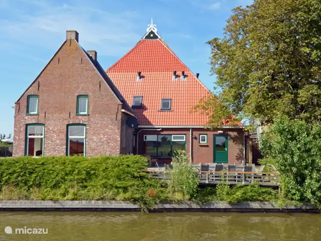 Gîte de groupe le Blikvaart | Pays-Bas, Frise, Sint Annaparochie - maison de vacances Terrasse sur l'eau
