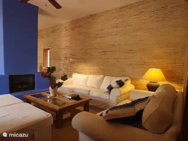 Casa El Arenal | Espagne, Costa de Almeria, Níjar - villa Salon avec cheminée et climatisation