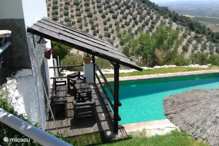 Vakantiehuis Spanje, Andalusië, Montefrio villa La Choza de Mamuyo zwembad
