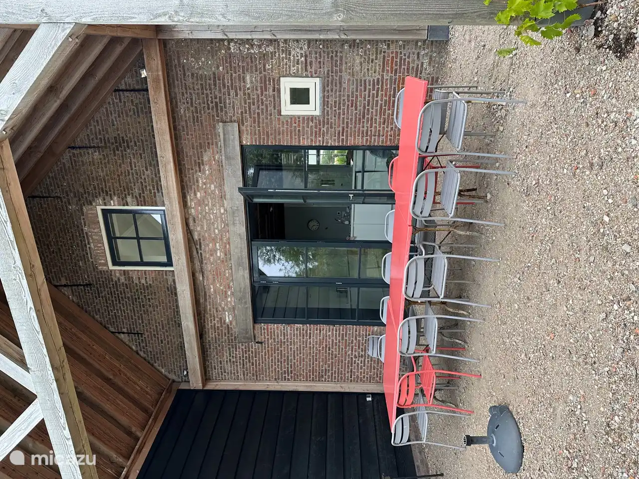 überdachte Terrasse Altes Bauernhaus