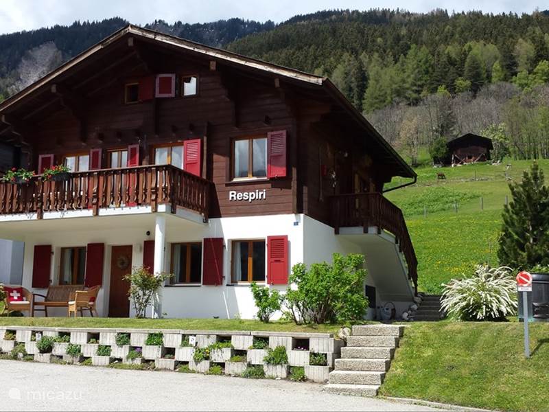 Vakantiehuis Zwitserland, Wallis, Fiesch Appartement Chalet Respiri benedenwoning