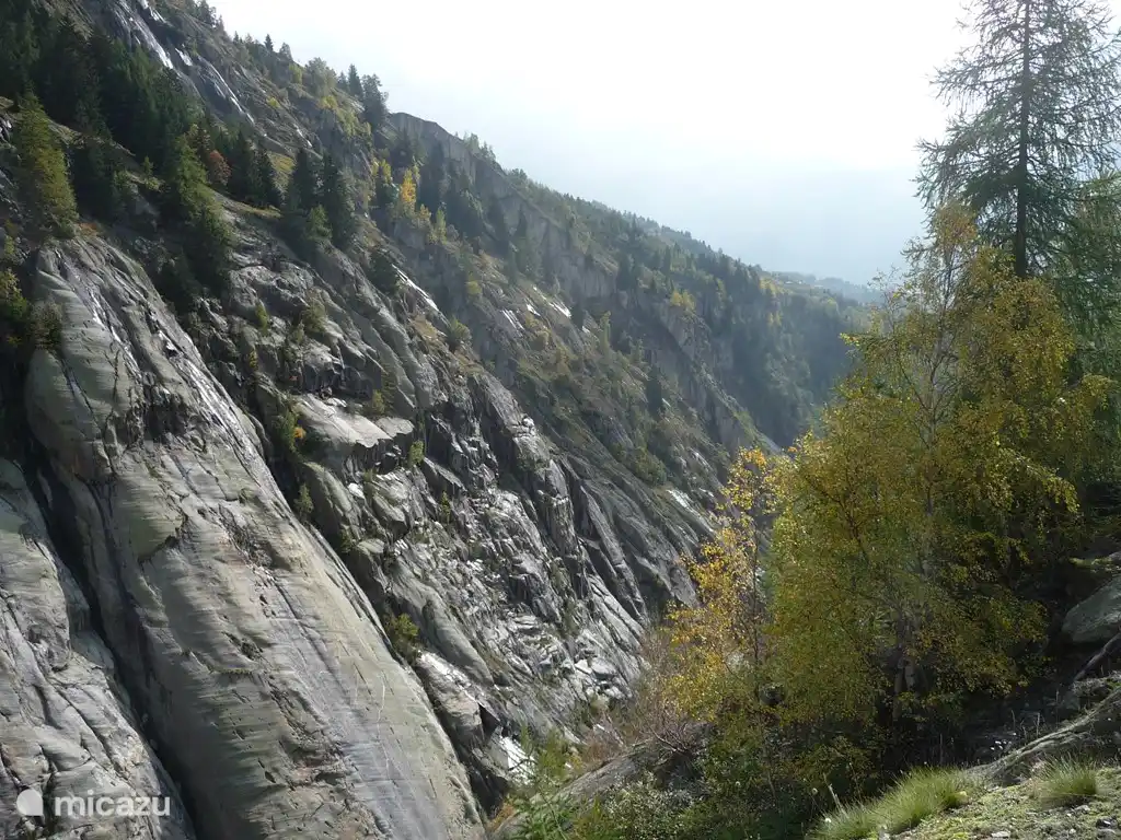 De camino al Burghütte sobre Fiescheralp