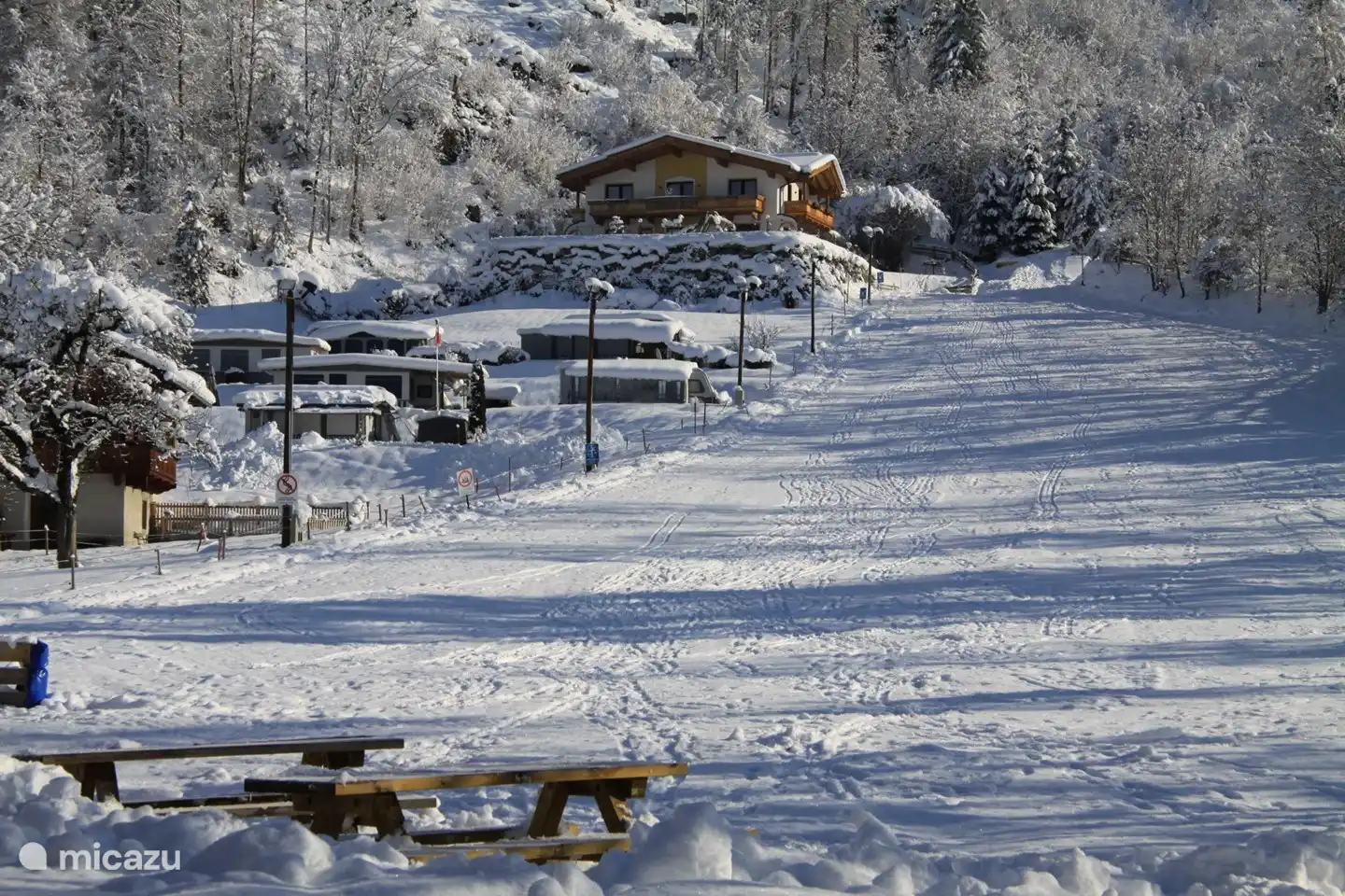 Kinderpiste auf dem Campingplatz