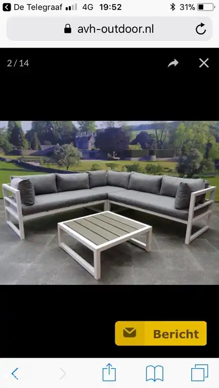 Outdoor lounge set.