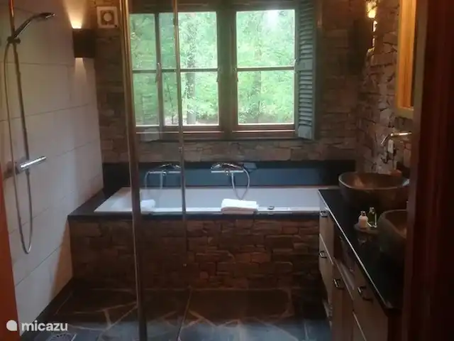 Loge de Lutter | Pays-Bas, Overijssel, De Lutte - cabane en bois / lodge Salle de bain / bien-être très luxueuse avec bain à bulles