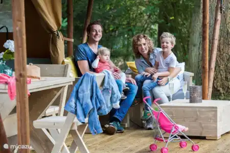 Vakantiehuis Nederland, Gelderland, Nunspeet glamping / safaritent / yurt Safaritent Nunspeet terrasfoto