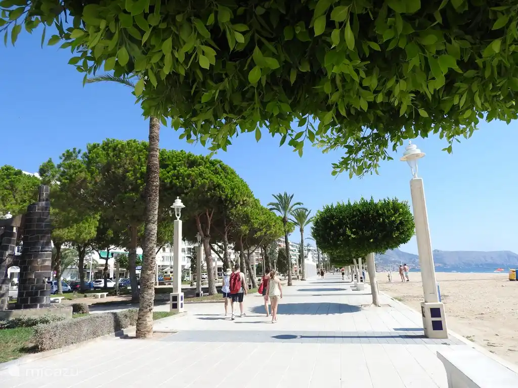 Walk on the boulevard in Altea next to the beach