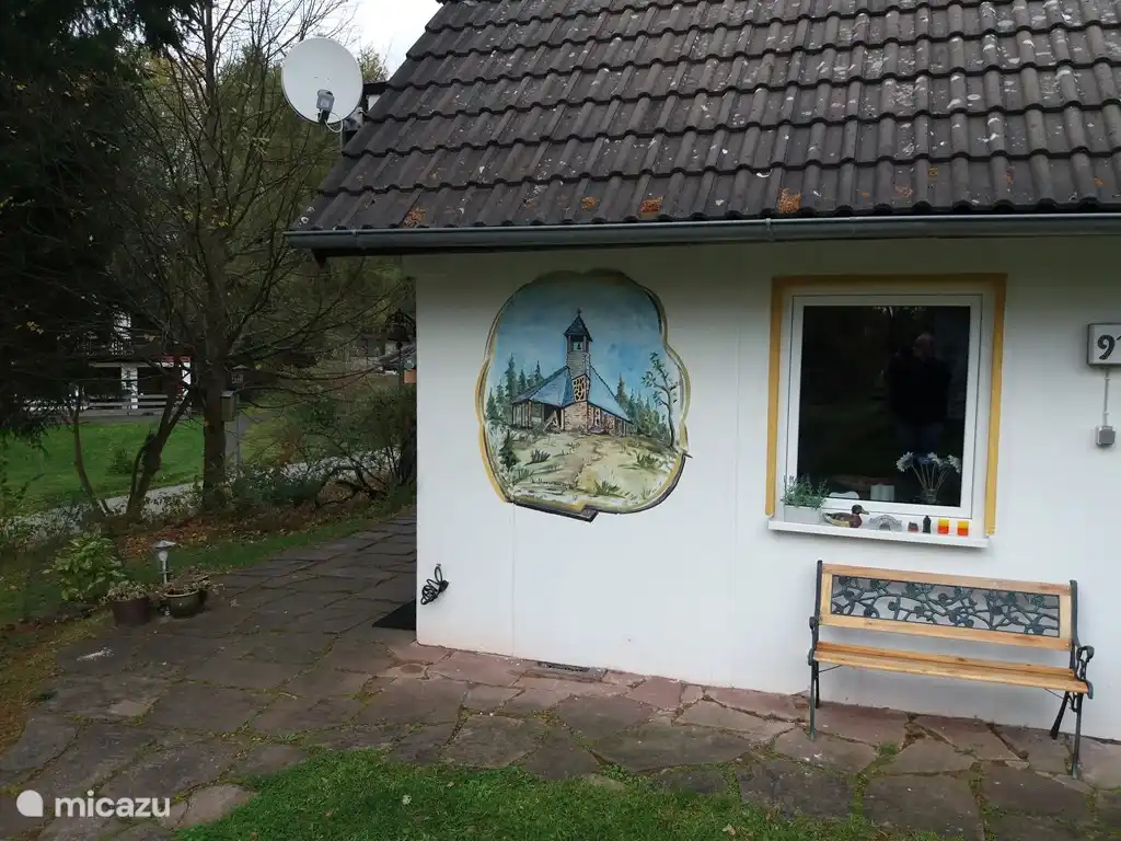 Een Duitse muurschildering.