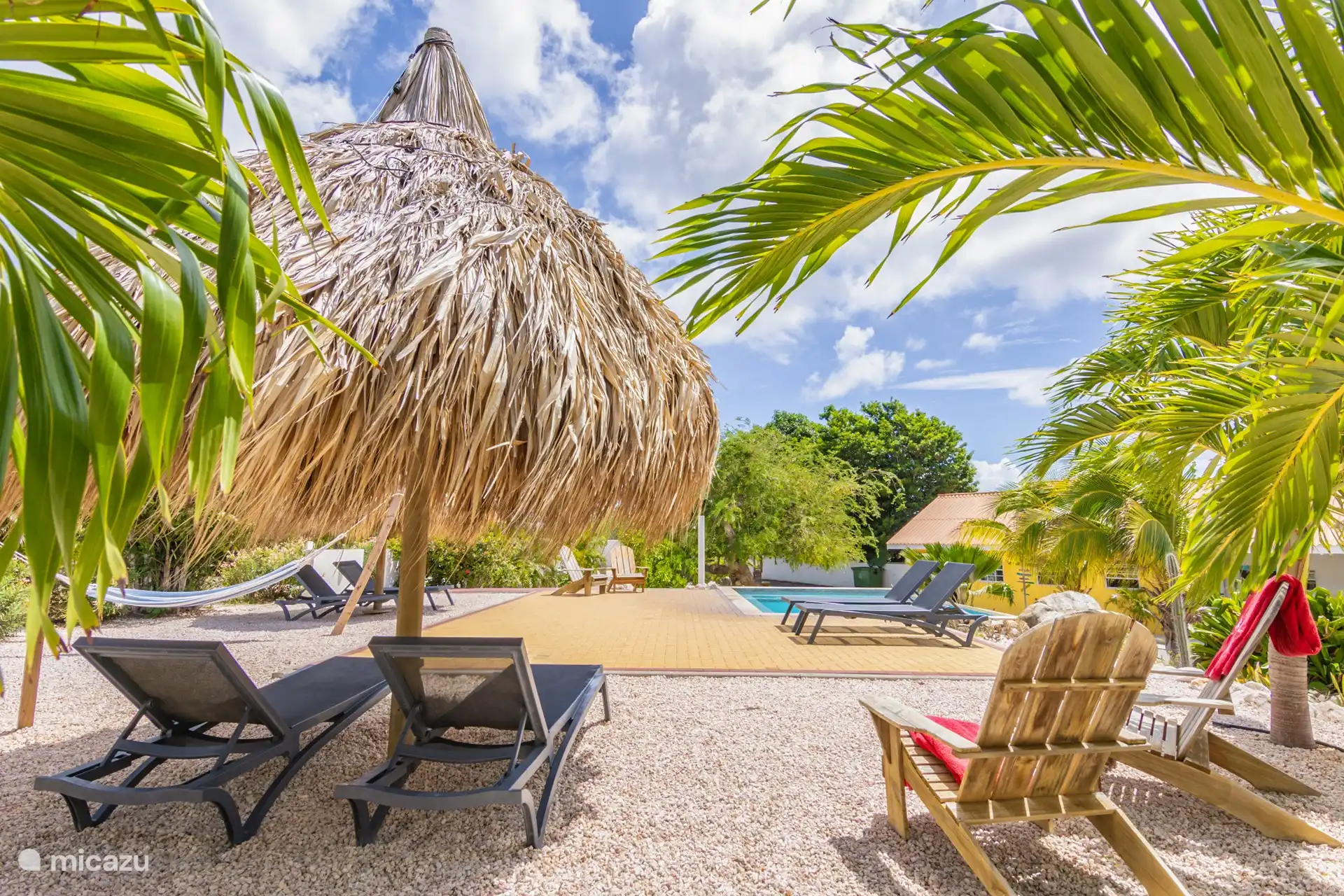 Palapa and swimming pool