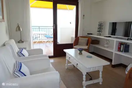 Vakantiehuis Spanje, Costa Blanca, Moraira appartement Casa Miramar Woonkamer