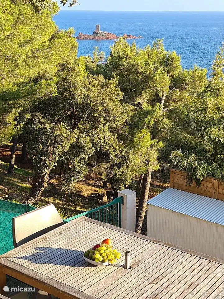 Eine Hand ist schnell gefüllt. Essen Sie mit Blick auf das Schloss im Wasser