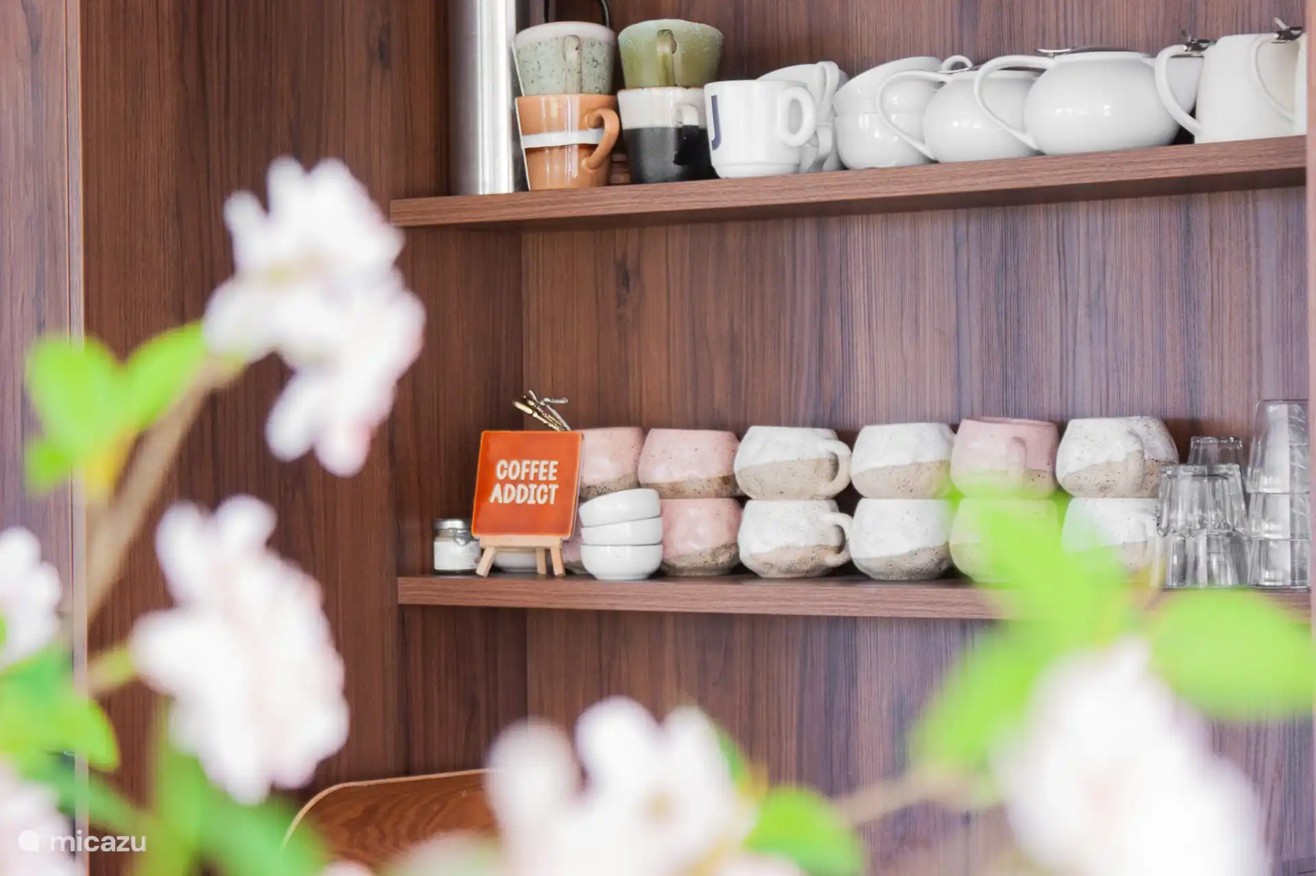 The kitchen is fully equipped with everything you need. From oven to coffee machine and a built-in wine fridge.