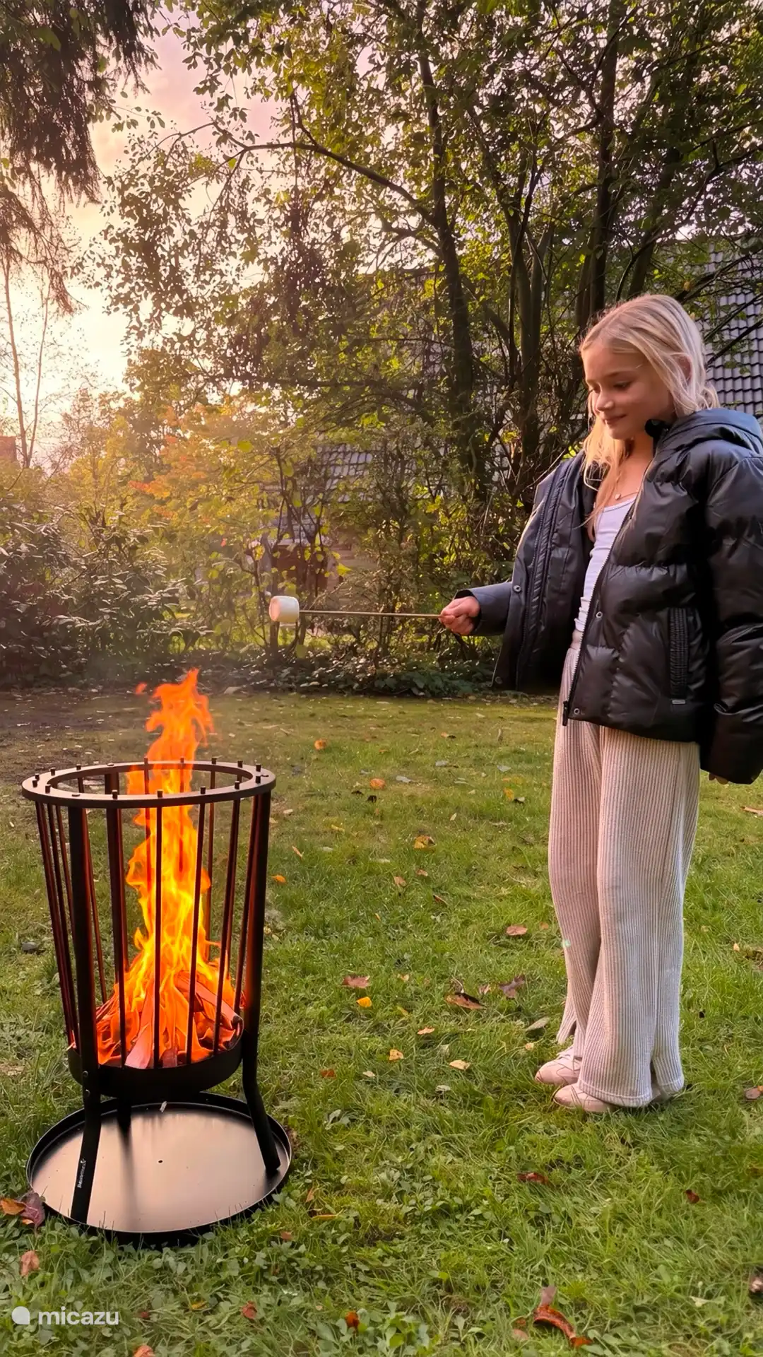 Marshmellows roosteren in de tuin