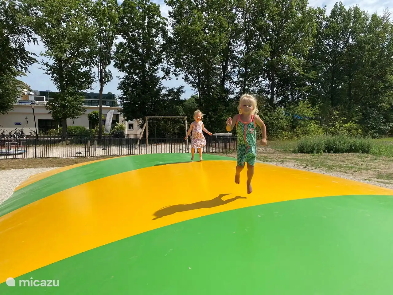 The park also has an Airtrampoline on which the kids can let off steam.