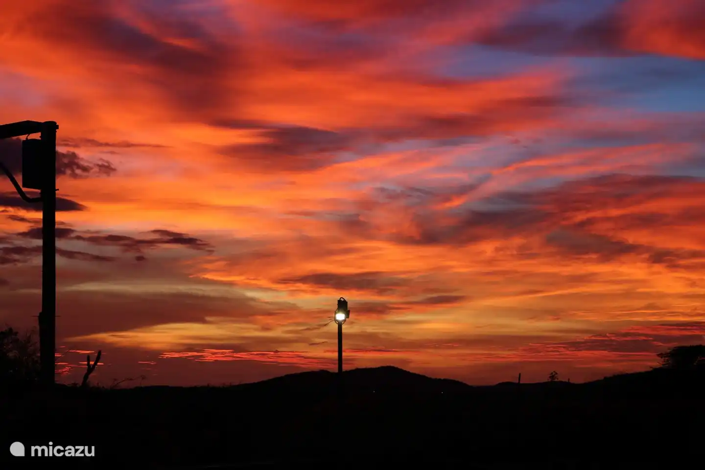 Sonnenuntergang von der Terrasse