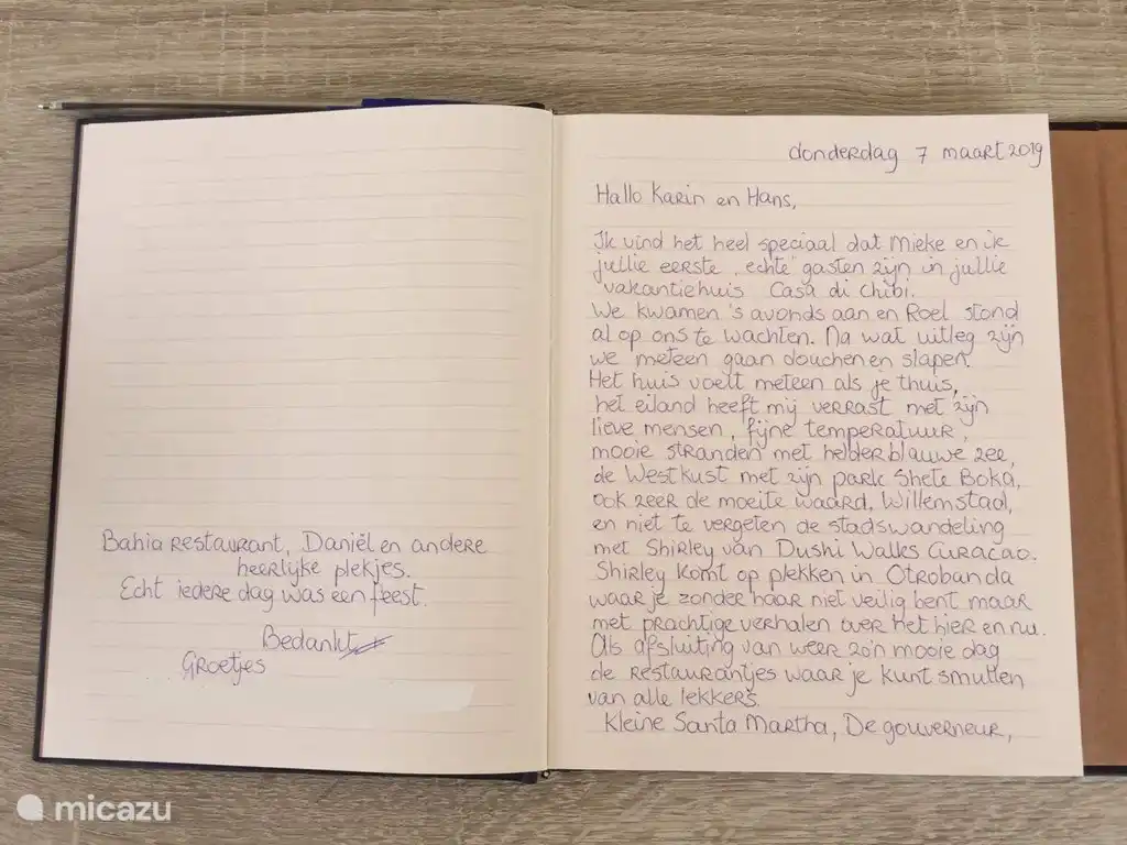 Stolz auf die erste Antwort in unserem Gästebuch