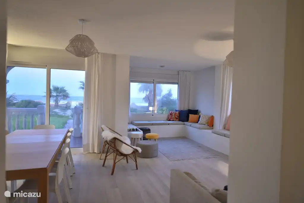 Living room and dining room