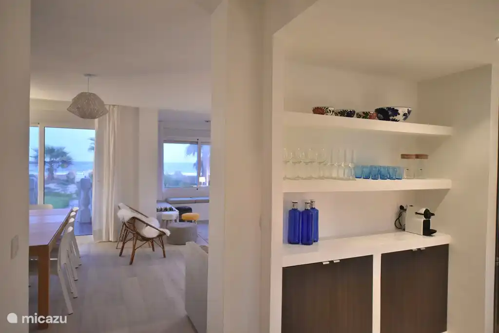 View from the kitchen on lounge area