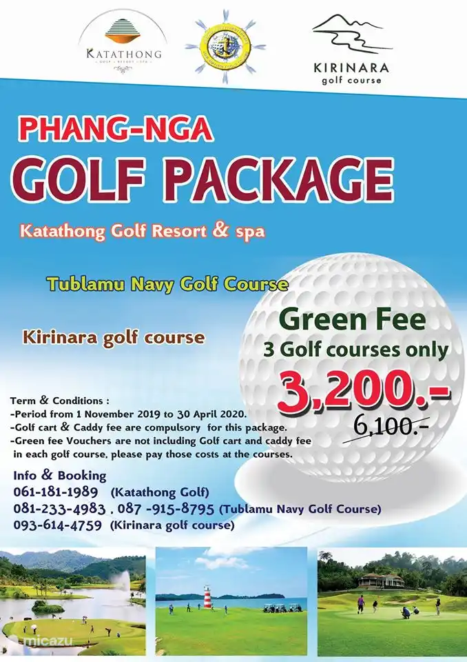 3 Golfplätze in der Nähe, mit Bergen und Seen und am Strand.