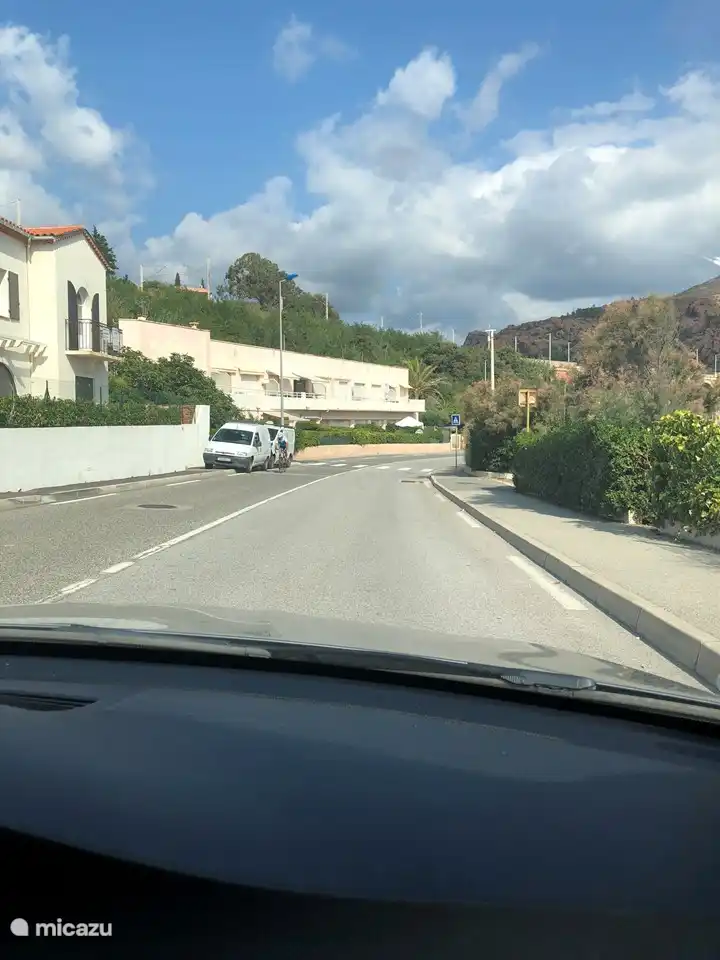 Aan de linkerkant de vakantie bestemming.