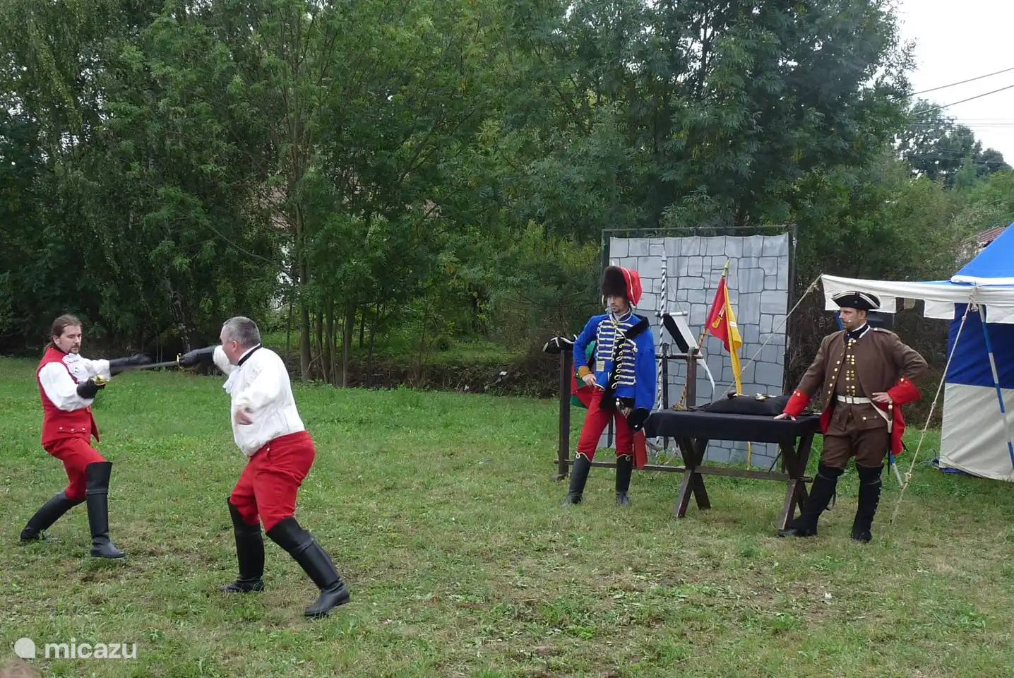 batalla de caballeros en la zona