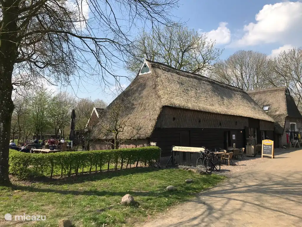 Eine gemütliche Terrasse in Orvelte, auf der im Sommer und an Themen-Tagen angenehm viel los ist.