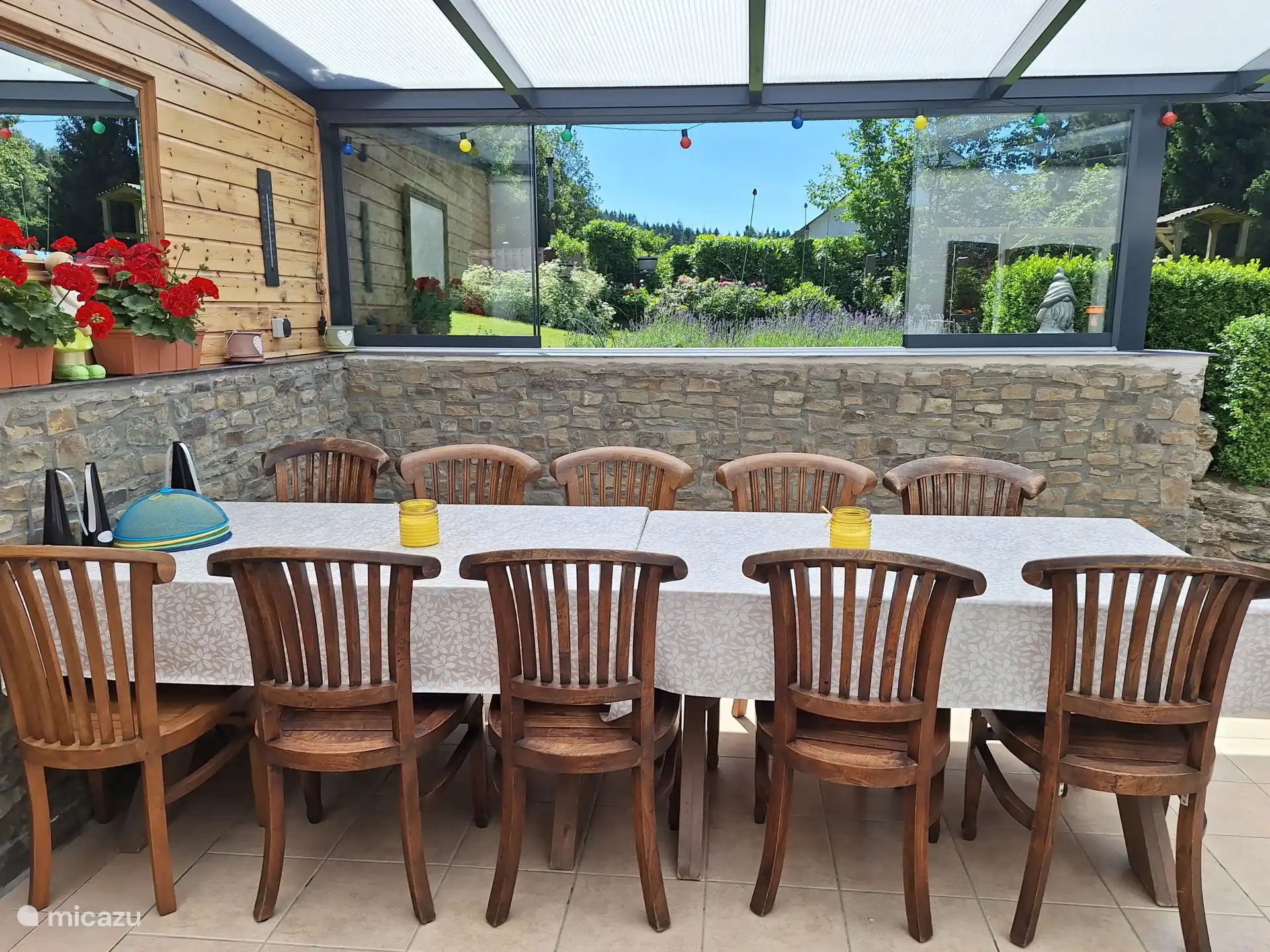 Overdekt terras met bbq