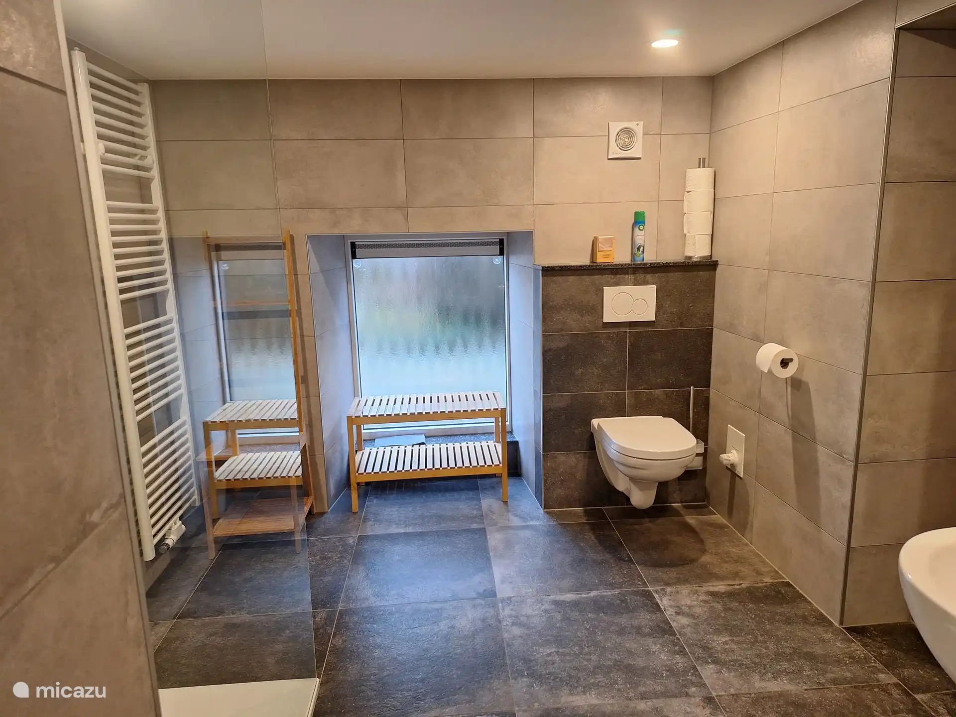 salle de bain avec douche à l'italienne