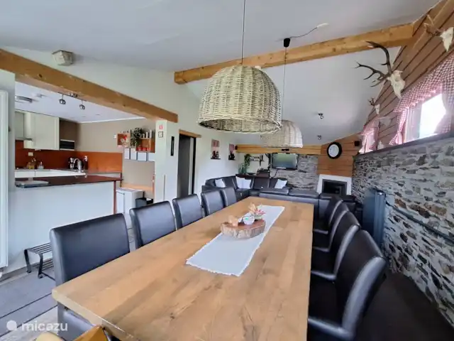 Koekehuis Boven huren in België, Ardennen, Burg-Reuland - gîte / cottage Eetgedeelte Living