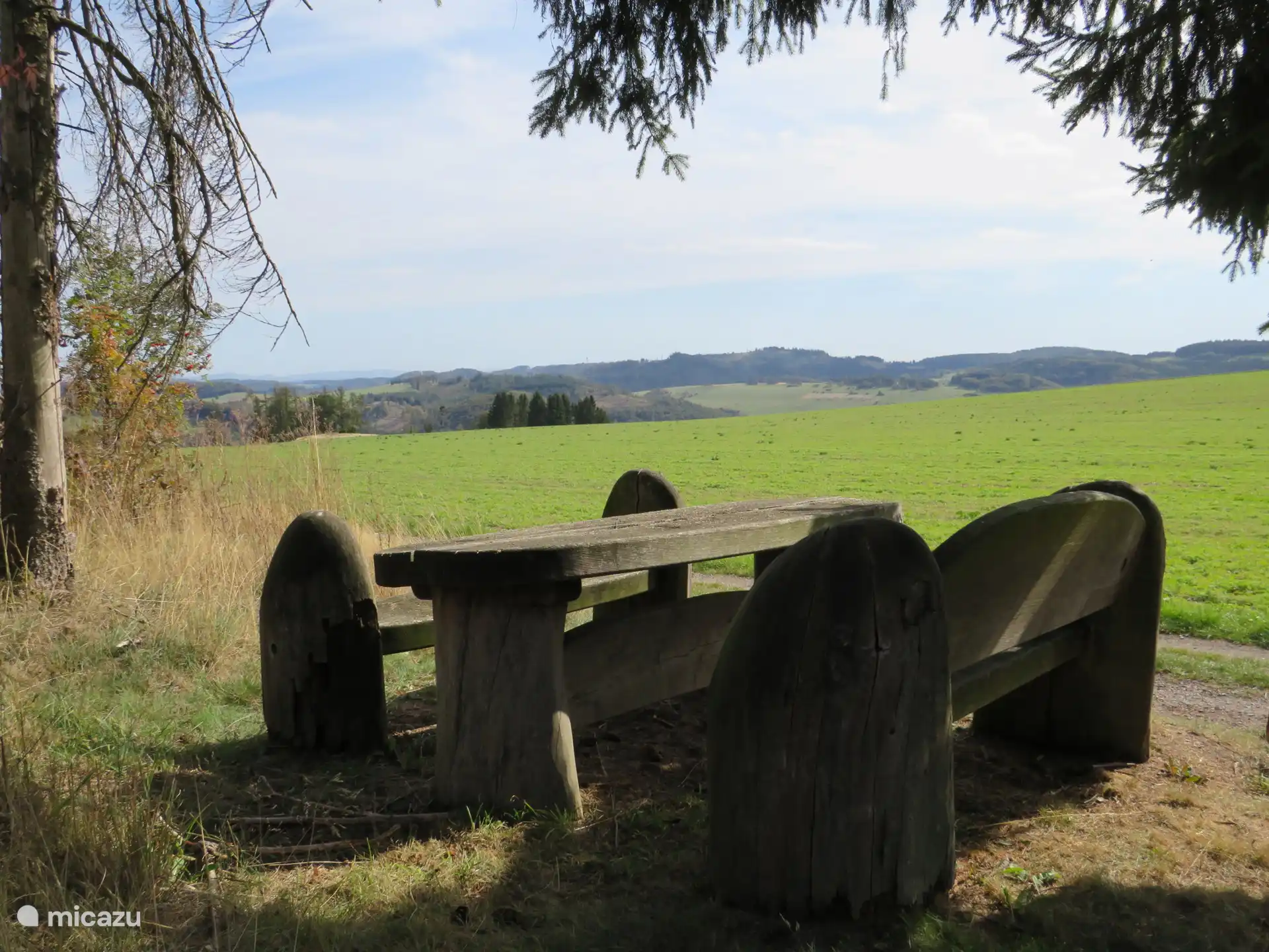 Fijne picknickbank in de Natuur