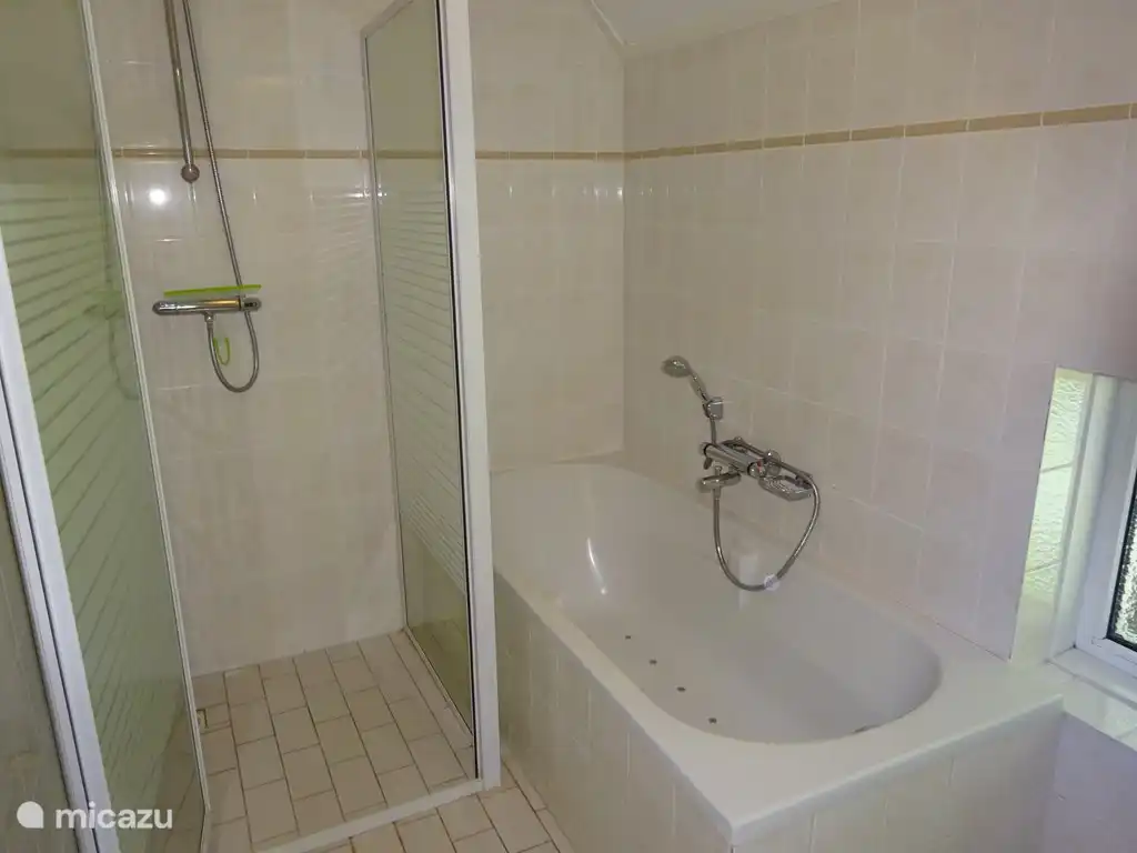 El baño con ducha y bañera.