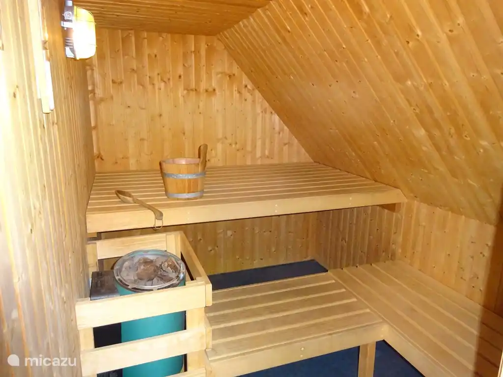 La sauna, que se puede alquilar con ella, para que sea aún más agradable en climas más frescos.