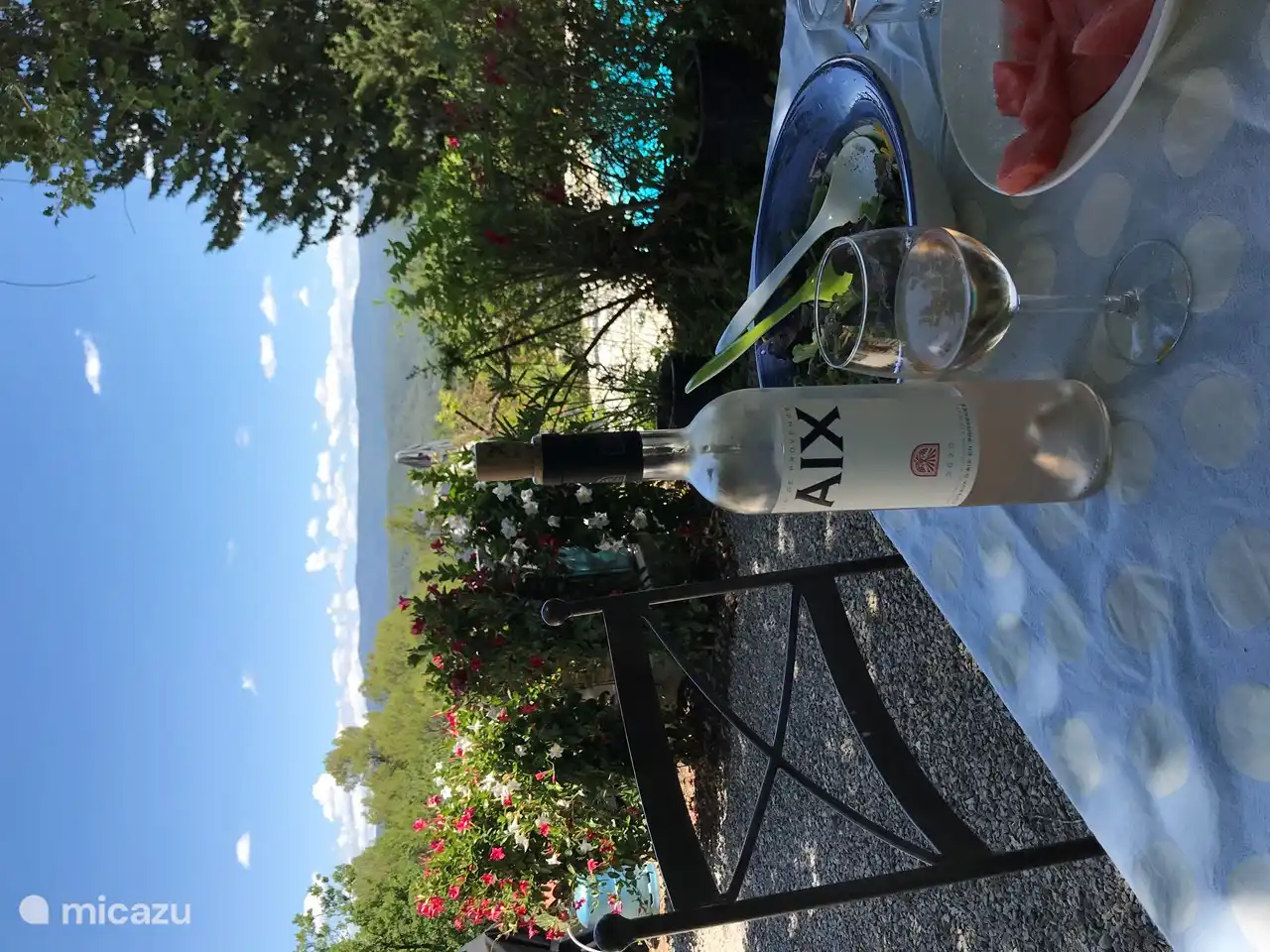 Gutes Essen, guter Rosé und natürlicher Schatten!