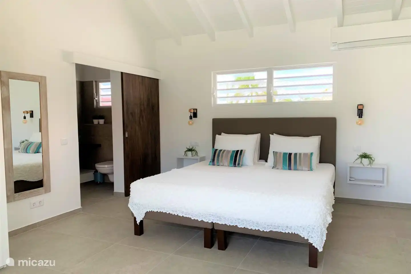 Master bedroom with bathroom