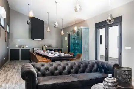 Vakantiehuis Spanje, Costa Blanca, Formentera del Segura vakantiehuis Casa la Vuelta gezamelijke woonkeuken